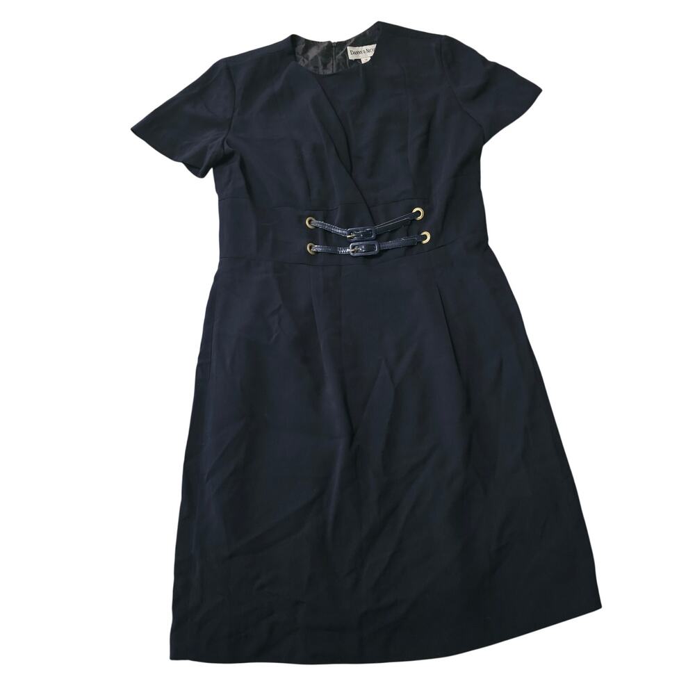 Danny & Nicole Size 14 Navy Blue Vintage Dress
